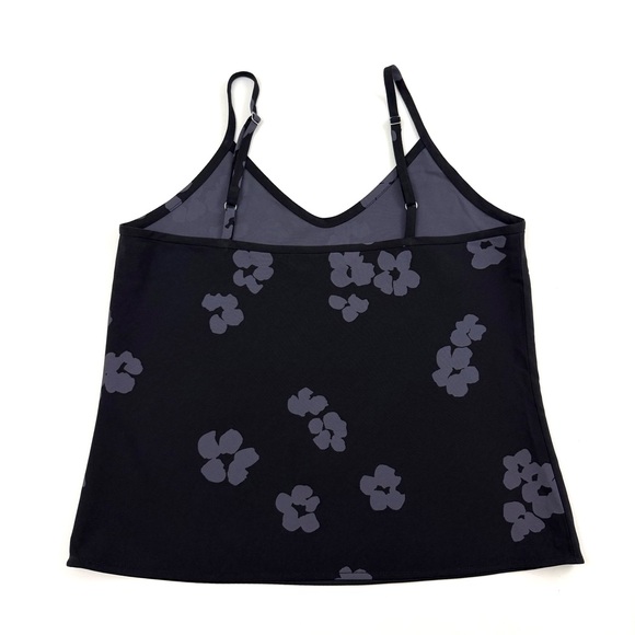 Everlane Japanese GoWeave Black Purple Floral Cami Camisole Tank Top - Picture 3 of 5